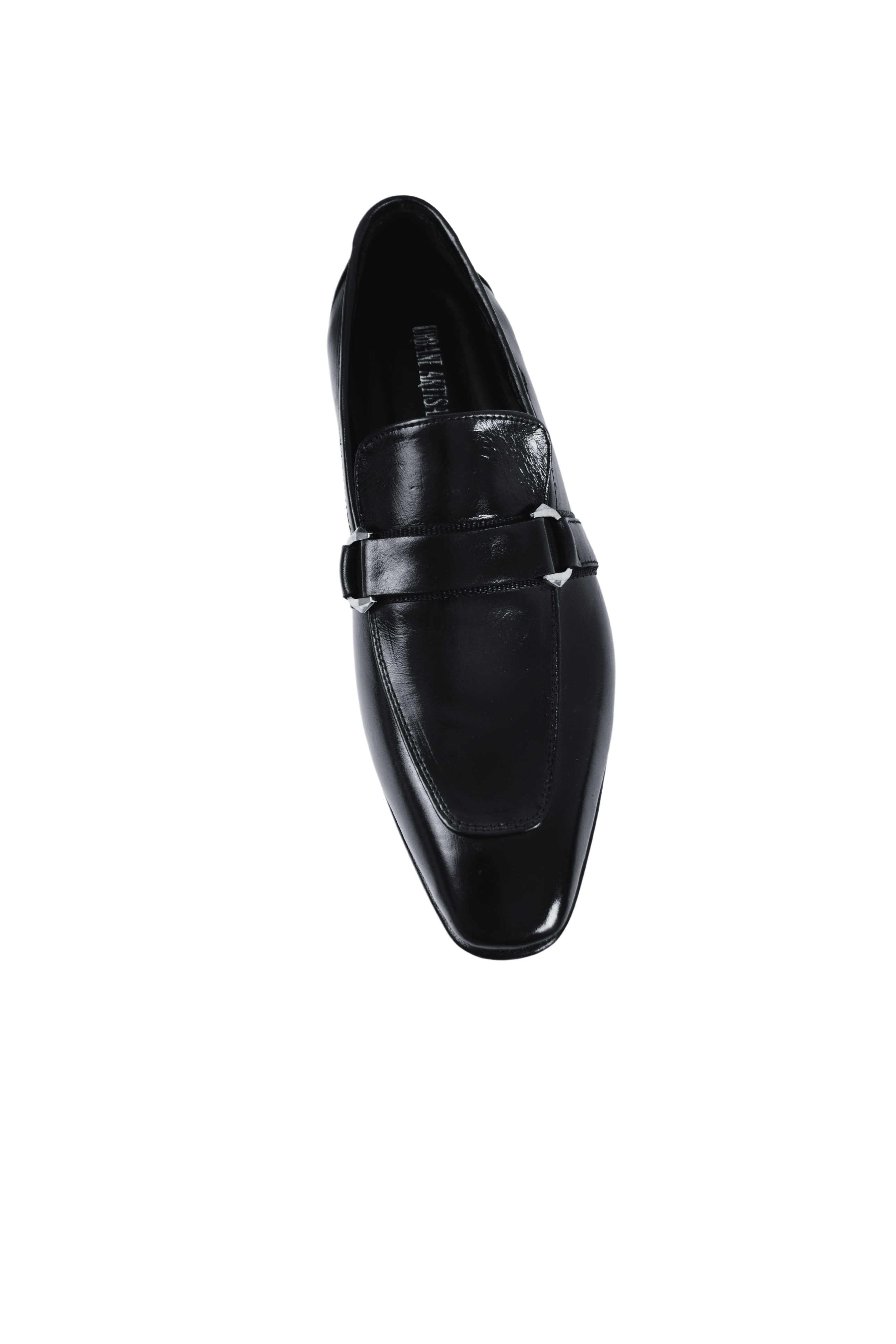 Black premium leather loafers for men – comfortable and stylish casual shoes in Pakistan.