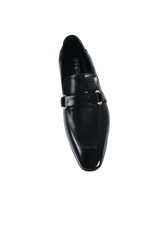 Black premium leather loafers for men – comfortable and stylish casual shoes in Pakistan.
