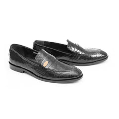 SERPENT SNAKE LEATHER BLK