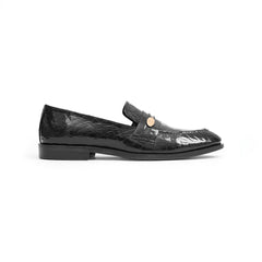 SERPENT SNAKE LEATHER BLK