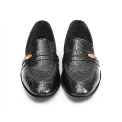 SERPENT SNAKE LEATHER BLK